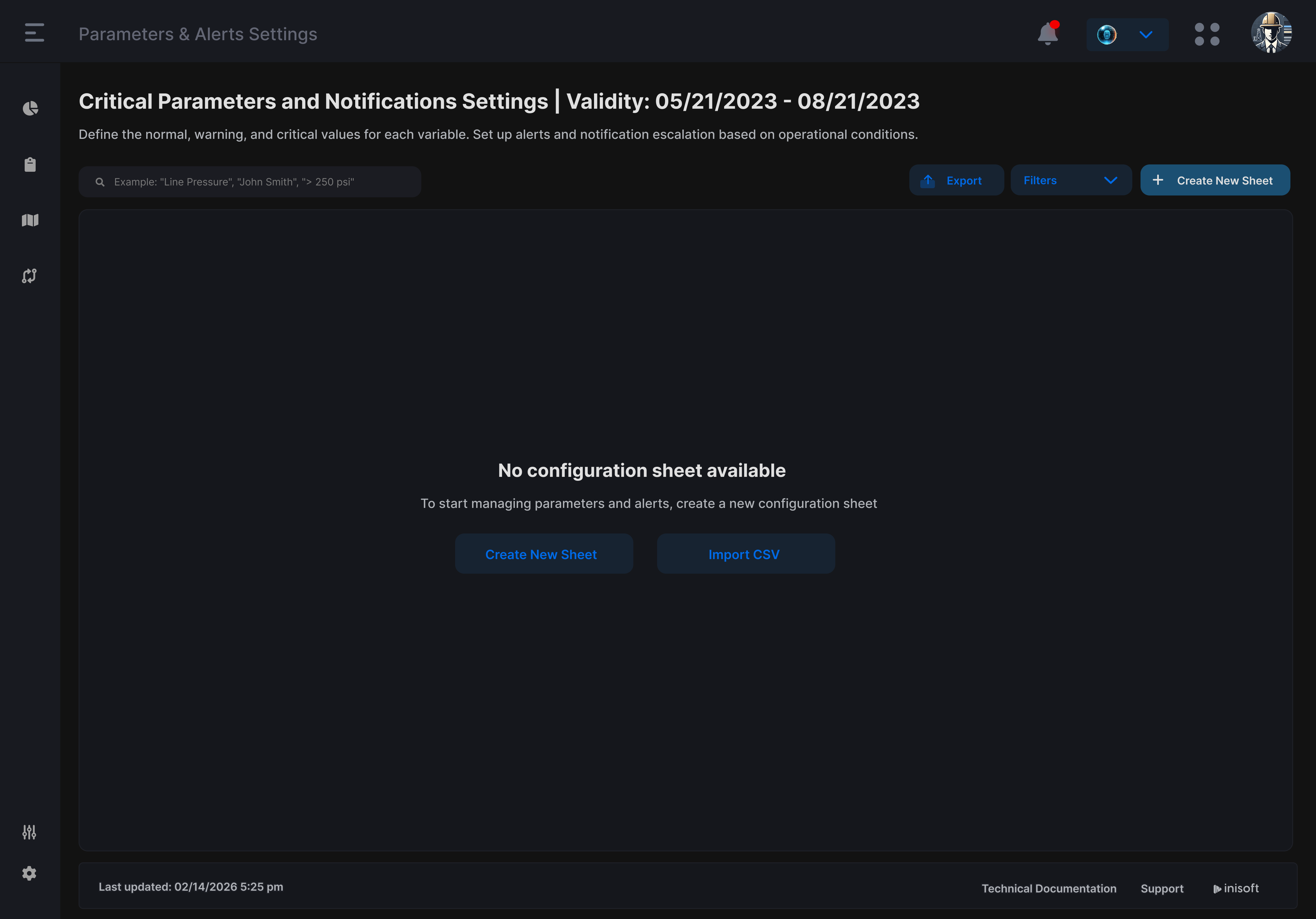 Alerts Parameters 